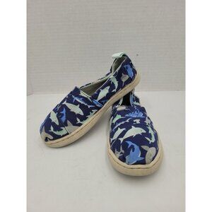 Toms Alphargata Shark Waters Print Slip-Ons, Kid's 12 EU  30